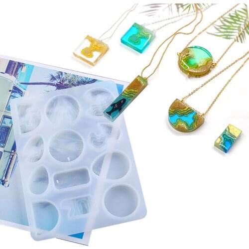 Earrings Pendant Resin Mold Epoxy Resin DIY Key Chain Charm Mold Casting Mold Silicone Molds Jewelry Making Tools