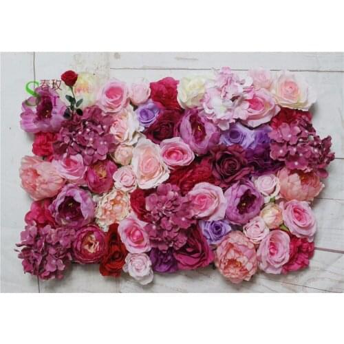 SPR Free Shipping 10pcs/lot Artificial rose peony &hydrangea flower wall wedding backdrop arch table flowe