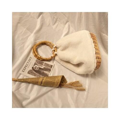 New wool Women Handbag Fashion Straw Bags Ladies Beach Straw Bag Female Rattan Bag Small Bags For Women Rattan Handbags