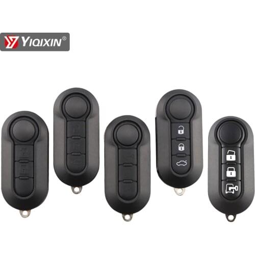 YIQIXIN New 2/3 Button Rubber Pad Fob Flip Folding Remote Car Key For Fiat 500 Panda Abarth Punto For Citroen For Peugeot