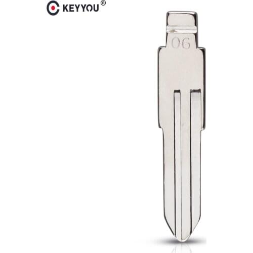 KEYYOU Replacement Uncut Metal NO. 06 Scale Blank Car Key KD Remote Blade for Nissan Old Bluebird Duke Banning Demeano