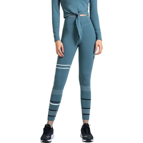 EC.MS Sport Pants for Women Color Blocking Dot Stripped Stretchy High Waisted Leggings for Gym Yoga Workout Running Daily Tights