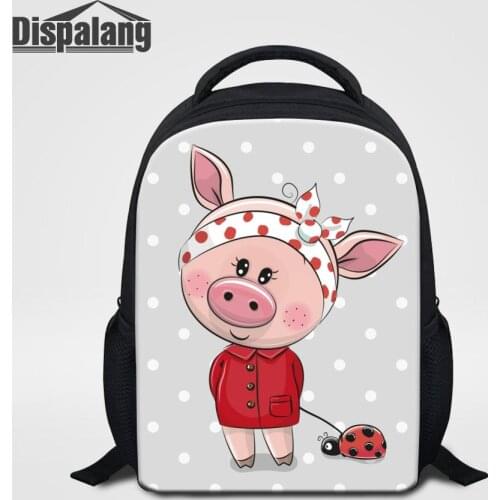 12 Inch Children Small Backpack For Kindergarten Cartoon Pig Animal Toy School Bag Little Girls Outdoor Travel Rucksack Mochilas