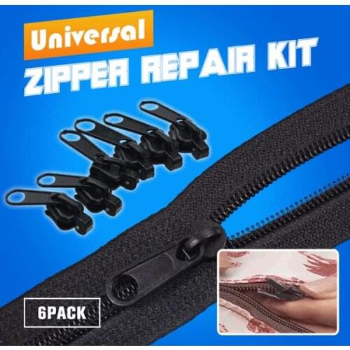 12 PCS Universal Instant Fix Zipper Repair Kit Replacement Zip Slider Teeth Rescue New Design Zippers For Sewing Clothes