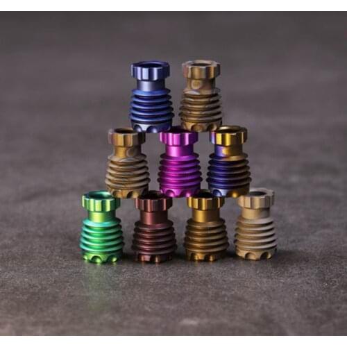 EDC 2 pieces/lot Titanium Alloy Knife Beads A Pendant Paracord Outdoor DIY Decorations Camping Gear EDC Tools