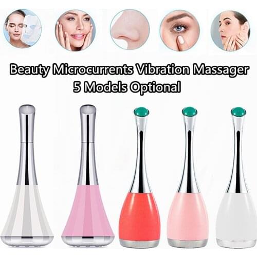 2021 Hot Sale 5 Types 3D Face Lifting Eye Messager Tool Wrinkle Remover Tighten Skin Microcurrents Vibration Massager