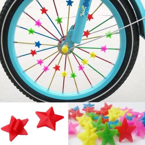 36PCS Colorful Decorations Clips for Kids Bike Multi Color Plastic Bicycle Wheel Spoke Beads Children Kid Gifts Bike Accessories