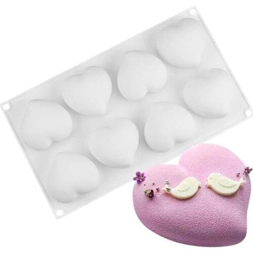 3D Heart Shaped Silicone Molds For Mousse Cake Decorating Tools Bakeware Mould