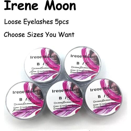 5pcs/lot Silk Black Individual False Eyelashes Extension Hair Loose Bulk Fake Eyelash C curl 0.15/0.20/0.25mm Thickness 6mm-15mm