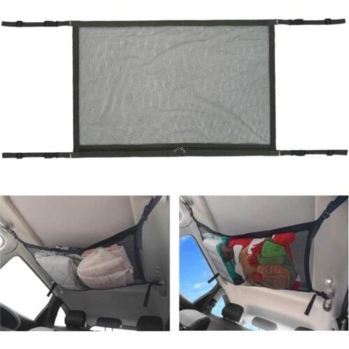 Car Ceiling Storage Net Roof Interior Storage Bag Car Storage Net Car Interior Cargo Net Bag Sundries Storage Bag