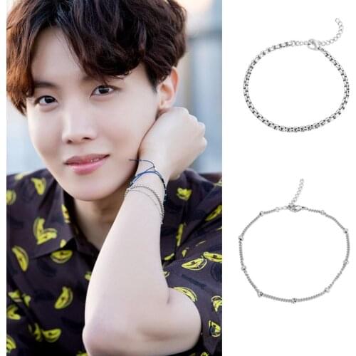 Kpop Bangtan Boys J-hope Bracelet The Same Decoration Fashion Wild Popular Stainless Steel Jewelry Pendant Fans Accessories
