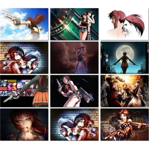 Black Lagoon Japanese Anime Art Prints Silk Canvas For Wall Pictures Room Decoration-001