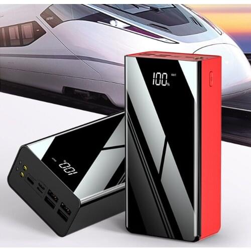 FLOVEME mobile power 50000mah 4 BUS Multiplayer use power Bank with LED flashlight LED digital display for aircraft tourism