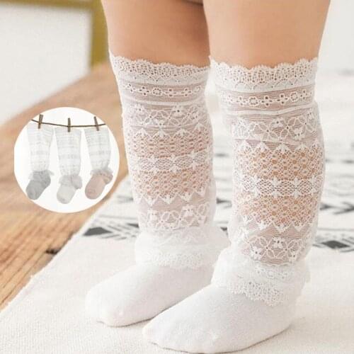 Infant Baby Socks Cotton Girls Knee Socks Spring Summer Mesh Kids Infant Toddler Knee High Socks Sokken 0-3Y