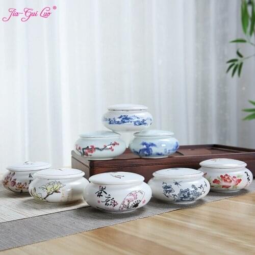 JIA-GUI LUO Ceramic Tea Caddies tea storage travel tea accessories tea container ceramic canister japanese jar storage D146