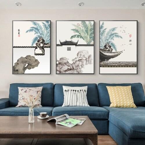 New chinese style Lotus Canvas Painting Posters And Print Ink paintings For Aisle Wall Art Picture For Living Room Cuadros Decor