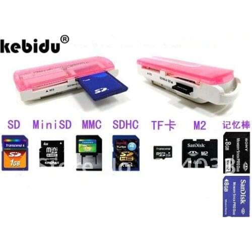 Kebidu 10pcs/lot Discount USB 2.0 all in 1 / Multi in one Memory Multi-Card Reader SDHC MS/SD/TF Wholesale