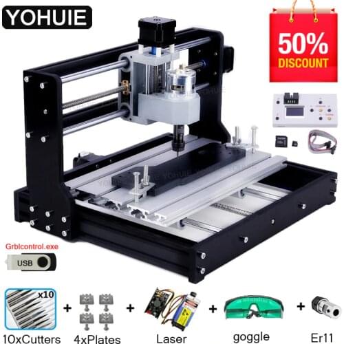 CNC 3018 PRO Laser Engraver Wood CNC Router Machine GRBL ER11 Hobby DIY Engraving Machine for Wood PCB PVC Mini CNC3018 Engraver