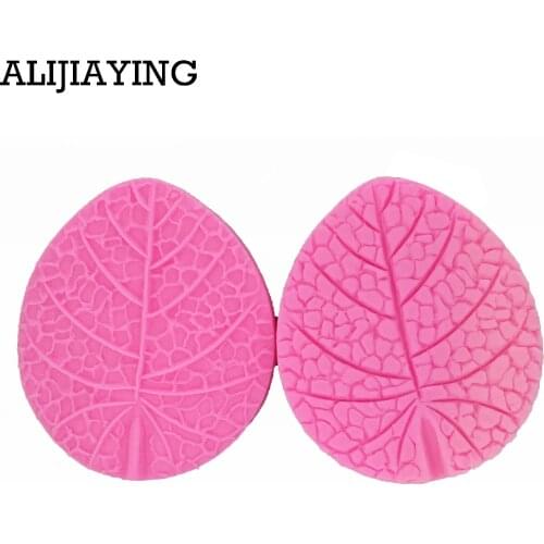 M0315 2PCS/set Sugarcraft Leaf Silicone Molds Fondant Cake Chocolate Mold Kitchen Baking Cake Border Decoration Tools