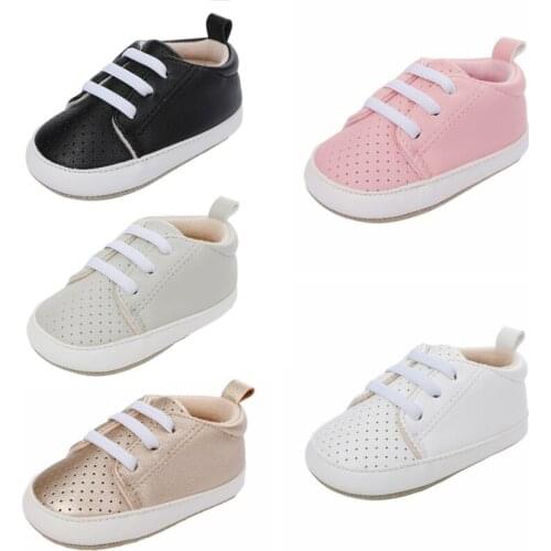 Baby Girls Boys Fashion Non-slip Rubber Sole Toddler Kids Crib Footwear
