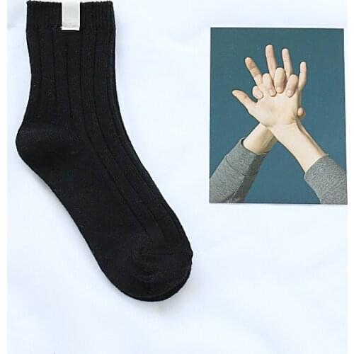 Fashion Winter Warm Socks Mori Girl Japanese Deisgn Pure Color 1pc Red Yellow Elasticity Sock Chausette Short Sokken Dames