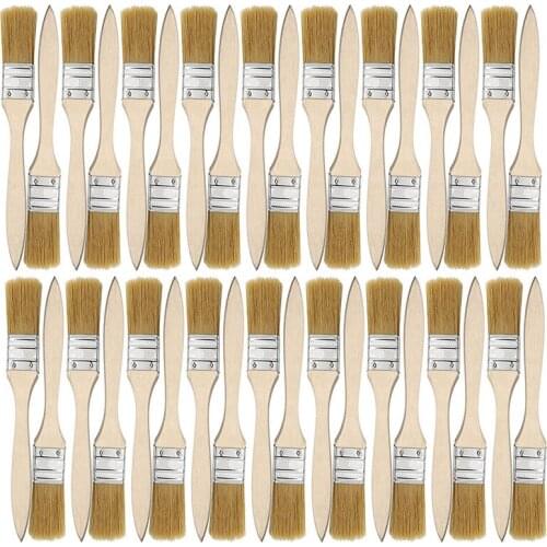 36 Pack of 1 Inch (24mm) Paint Brushes and Chip Paint Brushes for Paint Stains Varnishes Glues and Gesso