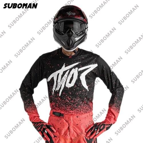 New Thor Motocross 2021 Downhill Jersey Mountain Bike man Motorcycle Cycling MX Off Road Bicycle MTB T-Shirt Long Sleeve JERSEY