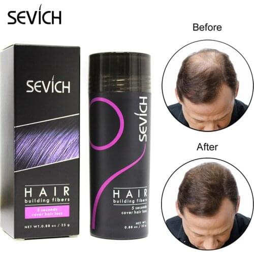 Sevich Hair Fiber Powder Thicken Hair Growth Keratin Hair Building Fiber Powder Hair Loss Wig Regrowth Hair Extension Powder 25g