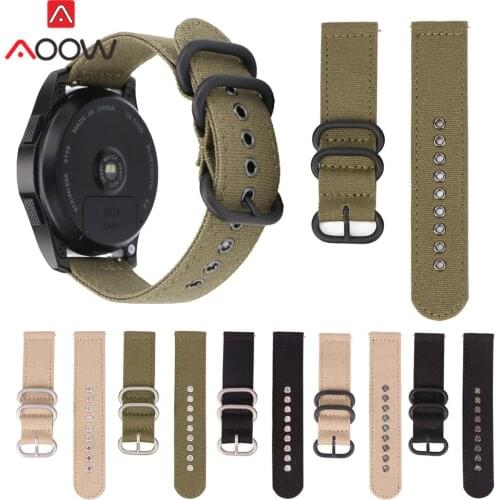 Nylon Watchband for Samsung Gear S2 S3 18mm 20mm 22mm 24mm Nato Canvas Replacement Bracelet Band Strap for Huami Amazfit Watch