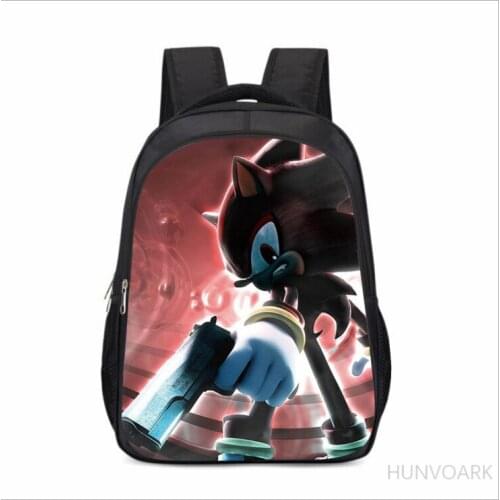 16 Inch SONIC RACING Backpack Children Cartoon Backpacks Boys Girls SchoolBag For Kindergarten Daily Backpack Kids BookBag