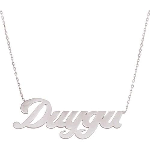 Silverlina Silver Personalized Is Lady Necklace