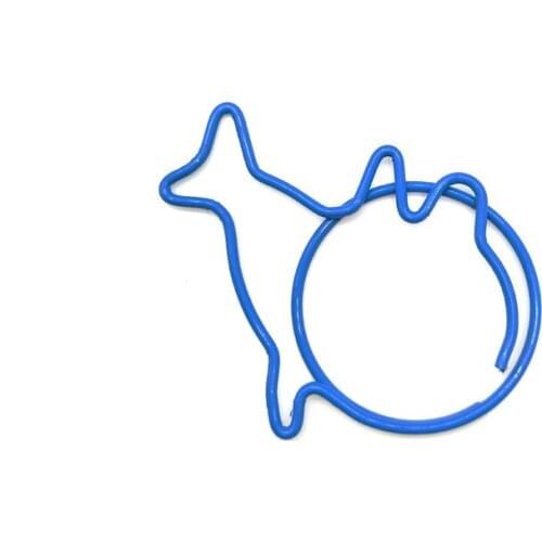 Cute animal dolphin shape paper clip Metal clips Bookmark paper clip office clip P266