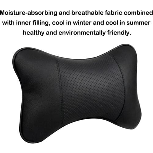 Artificial Leather Universal Car Headrest Neck Head Support Cotton Relieve Soreness PU Sleep Head Pillow Neck Pillows Support