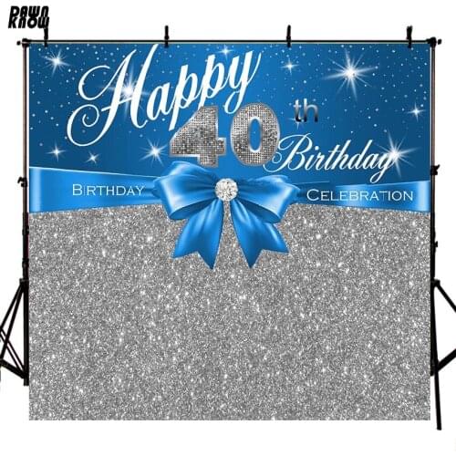 DAWNKNOW Bowknot Vinyl Photography Background For Baby Happy Birthday Photo Shoot Backdrop For Birthday Party Photo Studio G885
