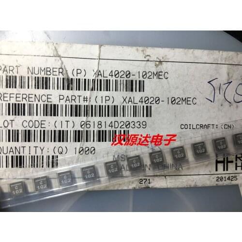XAL4020-102MEC 4X4X2MM Fixed Inductors 1uH 20% 9.6A 14.60mOhms AEC-Q200