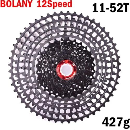 Bolany 12 Speed 11-52t 50t black mountain bike clip flywheel variable speed gear ultra light hollow flywheel