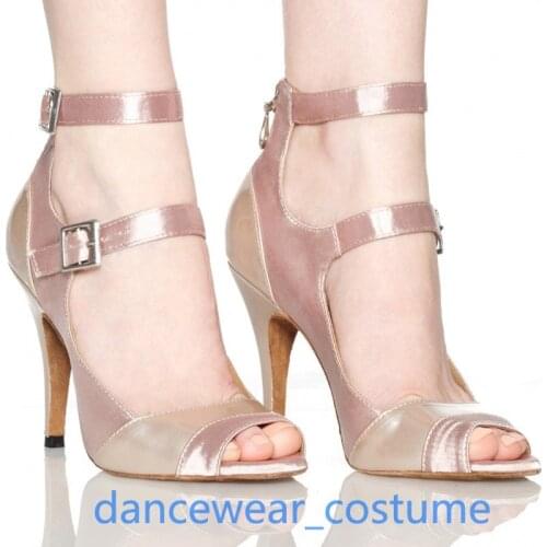 New Ladies Party Ballroom Latin Tango Modern Dance Salsa Shoes Professional Ladies Dance Heels Sandals Soft Bottom Shoes US5-9