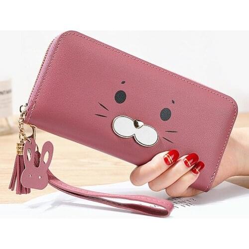 Women Clutch Wallets Large Capacity Phone Bags Purse Long Style Tassels Wallet Lady Purses Zipper Coin Purse Wristlet Handbags