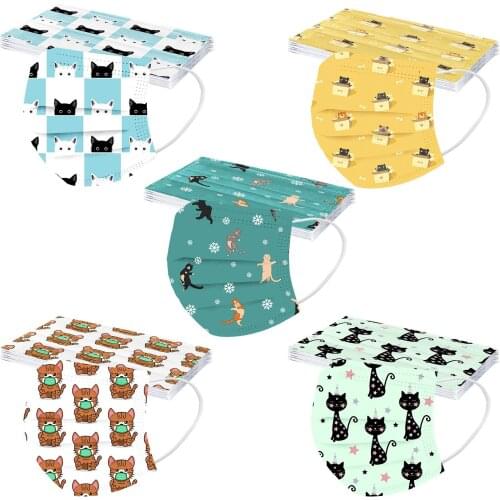 10/50/100pcs 2021 Mascarillas Desechables Niños Kids Mask Disposable Face Mask 3ply Ear Loop Mask Masque Halloween Mask Cosplay