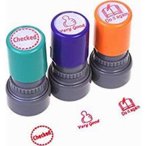 150 pcs No ink pad required Teachers Self-inking Rubber Stamps Teacher Review Stamps Handle In Random Color For School & Office