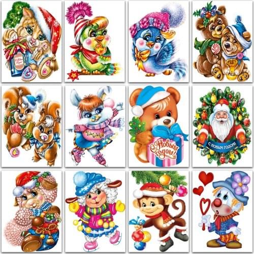 5D DIY Diamond Painting Kit Paint Cartoon animal rabbit squirrel home decor Full Square&Round embroidery mosaic Cross stitch art