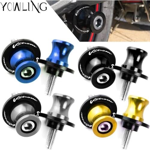 8MM Motorcycle Swingarm Spools Slider M8 Swingarm Stand Screws Slider For SUZUKI V-Strom 250 650 1000 V-Strom650 VStrom