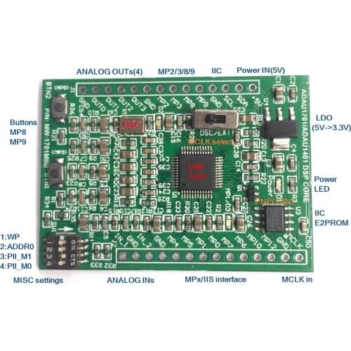 ADAU1701 / ADAU1401 DSP mini core board