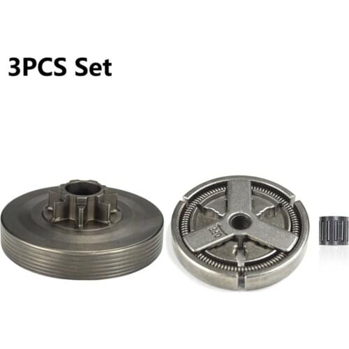 Clutch Drum + Clutch Cover + Needle Bearing For 4500 5200 5800 45cc 52cc 58cc Chainsaw Replacement Parts