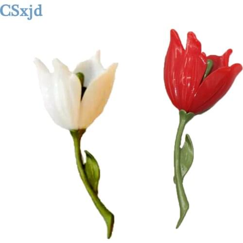 CSxjd Fashion brooche elegant The tulip Magnolia flower brooch badge accessories gift