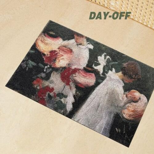 Nordic Ins Style Home Doormat Kitchen Bath Living Room Carpet Hallway Entrance Door Mat PVC Non-slip Mat Dustproof Custom Carpet