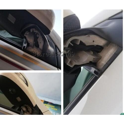 For Toyota Prado FJ150 2010--2017 rearview mirror cover Triangle base black plastic small cover