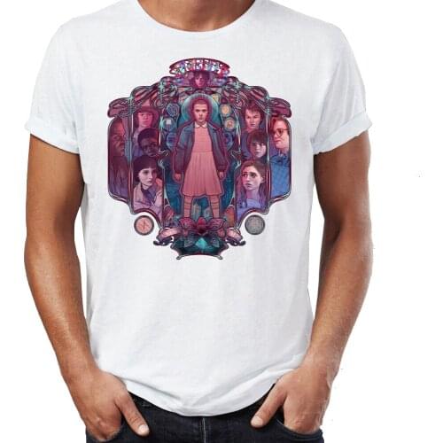 Summer Mens T-shirt Stranger Things Eleven Pixel Art Artsy Awesome Artwork Printed Tshirt Hip Hop Tees Tops Harajuku Streetwear