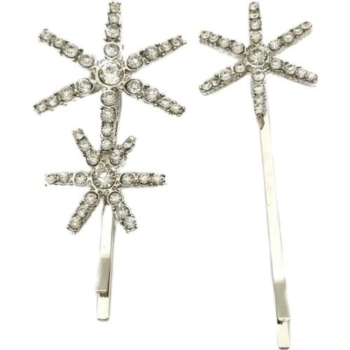 Fashion Rhinestone Flower Hairpins Hair Clips for Women Hot Bobby Pins Brrette Clip