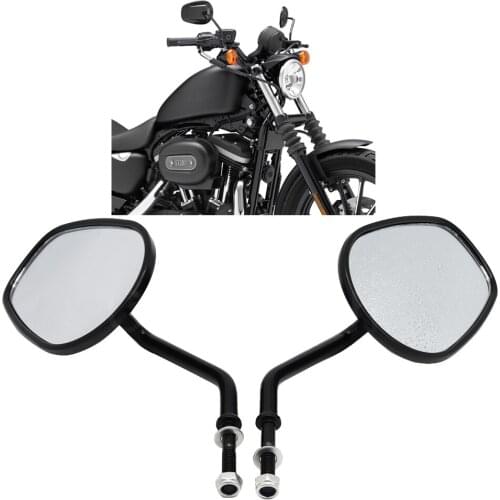 8mm Motorcycle Rearview Rear View Side Mirrors For Harley Sportster 1200 Iron 883 Street Bob Softail Street Glide Road Glide